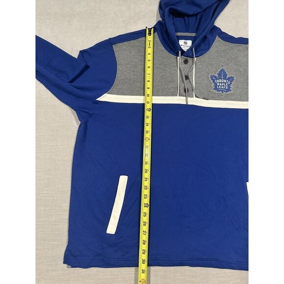 NWOT Mens Toronto Maple Leafs Fanatics Hoodie Sweatshirt Pullover 3XL Blue Laces - Picture 5 of 8